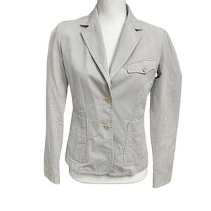 Lacoste Women’s Blazer Cotton/Linen Ivory Size 36EU/Small US